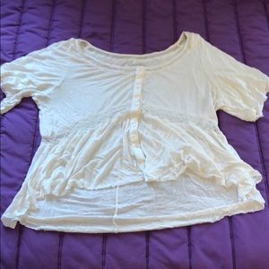 American Eagle Blouse with Lace Detail